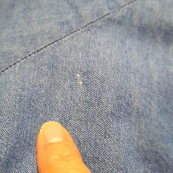 Blue Denim Dress. Size Large. Look and feel of soft denim. - Picture 5 of 5